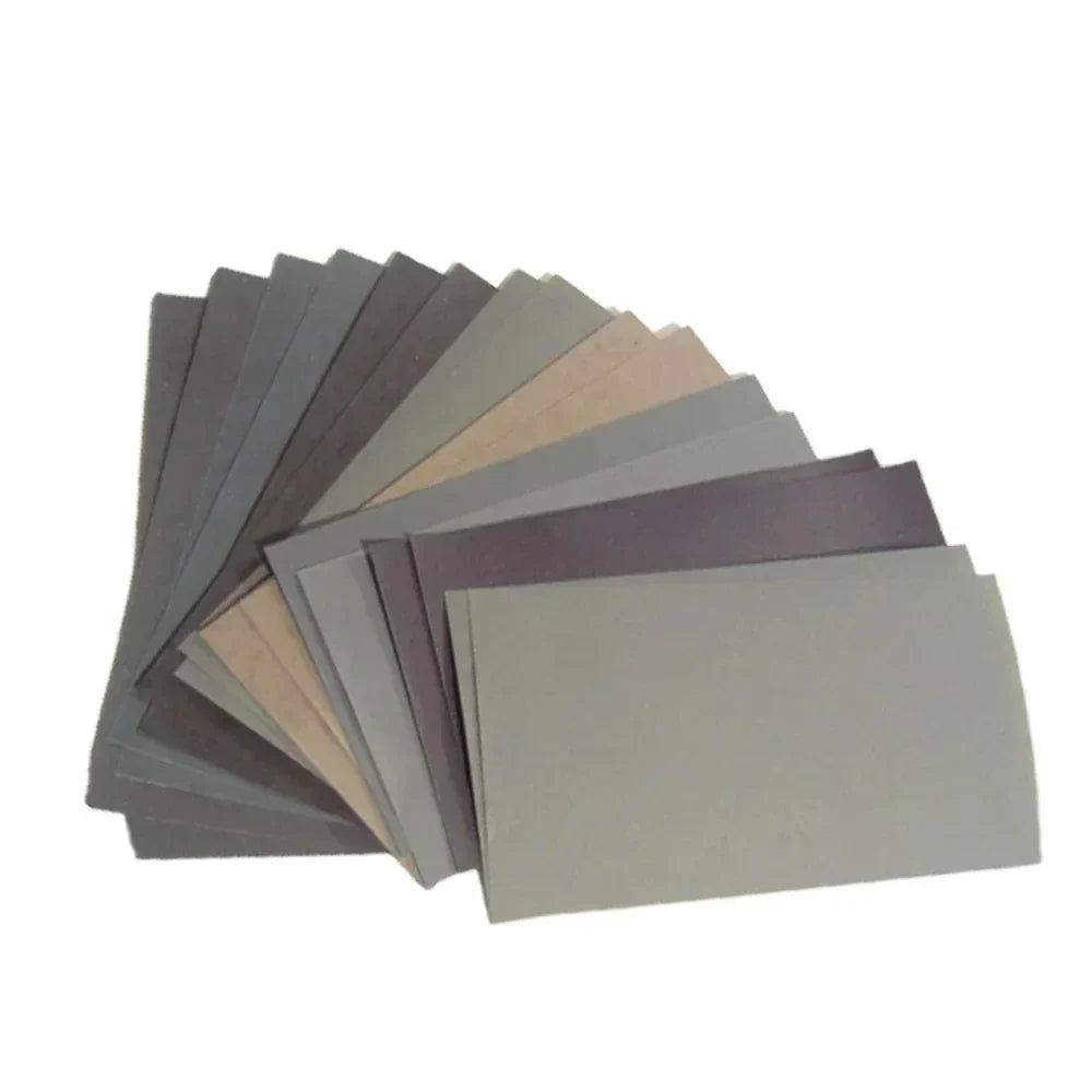 15Pcs Multi-Grit Sandpaper Set | Wet/Dry Sanding Sheets for Wood, Metal, and Automotive Finishing