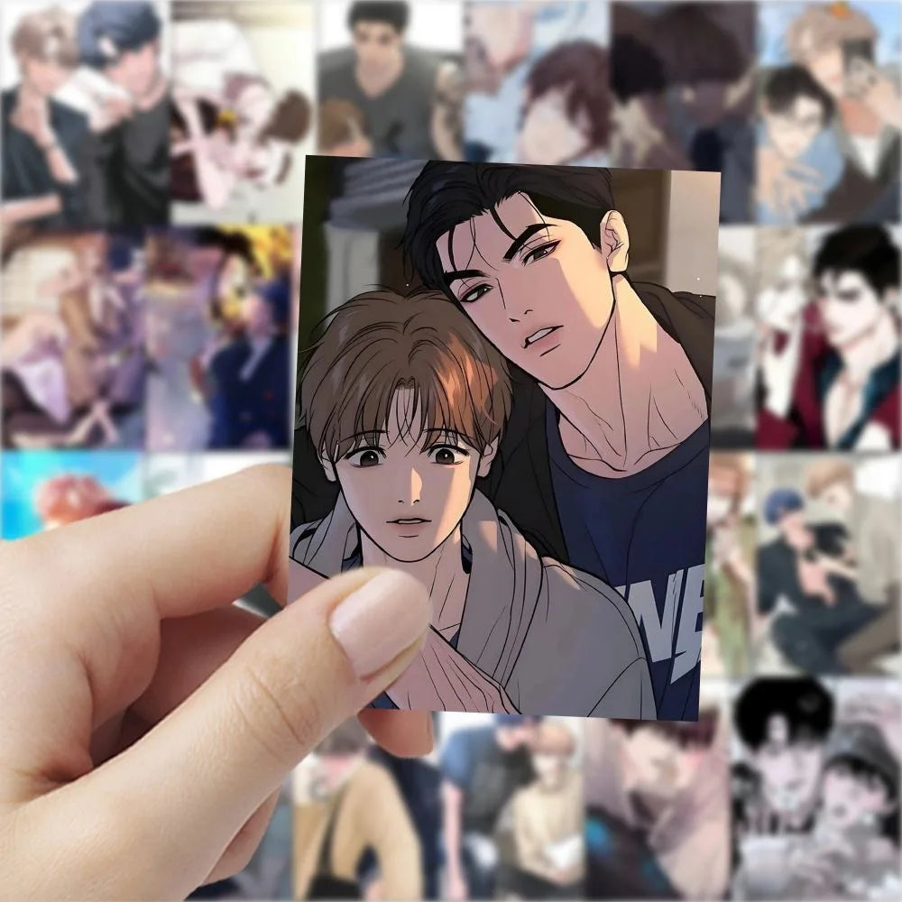 63PCS Korean Webtoon Stickers Set | Cute BL Anime Decoration Self-Adhesive Sticker for Laptop Diary Phone