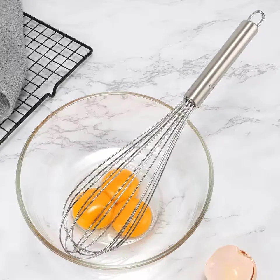 Manual Rotary Egg Beater | Stainless Steel Hand Whisk for Kitchen Baking