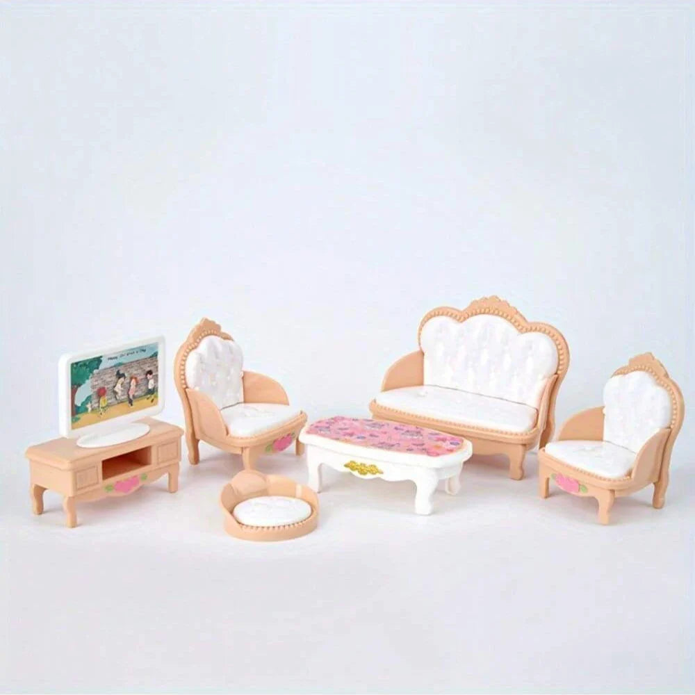 1:12 Miniature Furniture Set For Dollhouse - Bedroom, Living Room, Kitchen, Bathroom Accessories - Perfect Holiday Gift