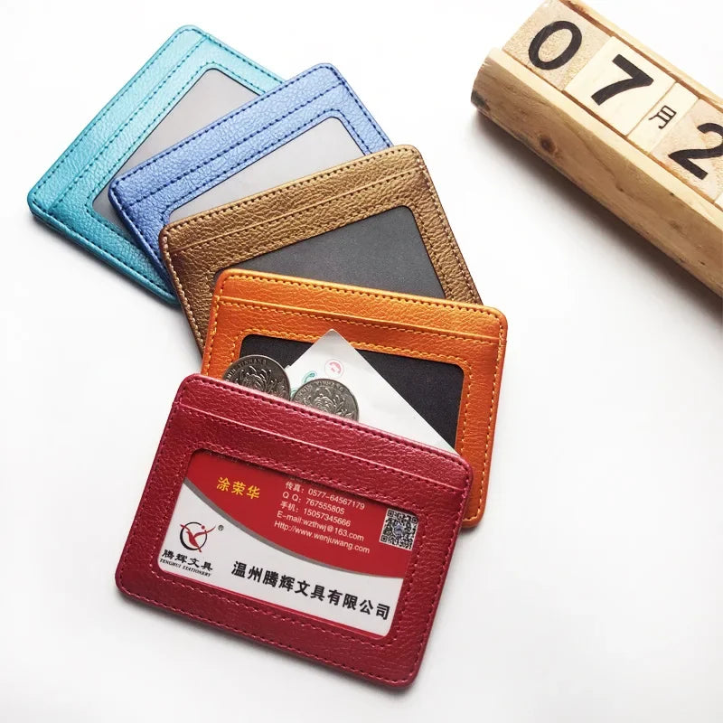Thin PU Leather Mini Wallet | Slim Credit Card Holder for Men