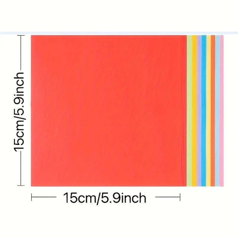 10 Color Cardstock Paper Pack | 100 Sheets for Origami, Crafts and Sewing