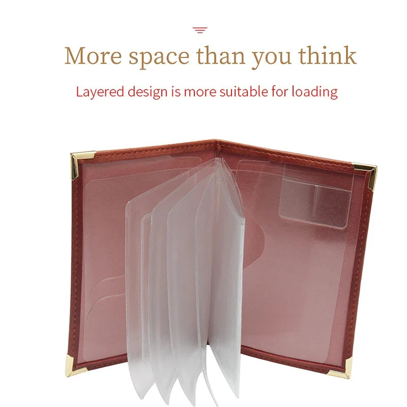 Vintage PU Leather Passport Holder Wallet | Unisex Travel Document Organizer