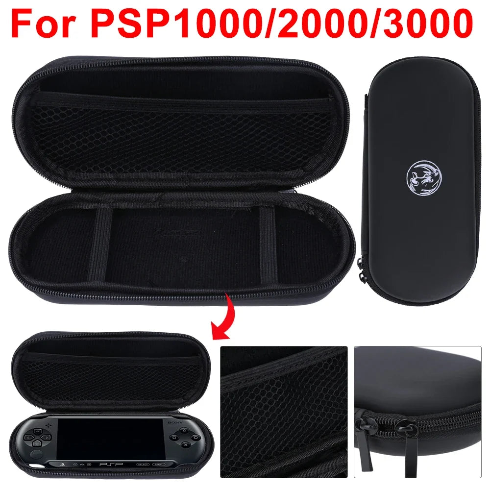 Portable PSP Carrying Case | Hard EVA Storage Bag for Sony PSP 1000/2000/3000