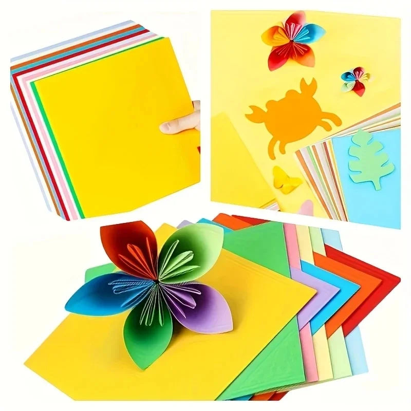 10 Color Cardstock Paper Pack | 100 Sheets for Origami, Crafts and Sewing