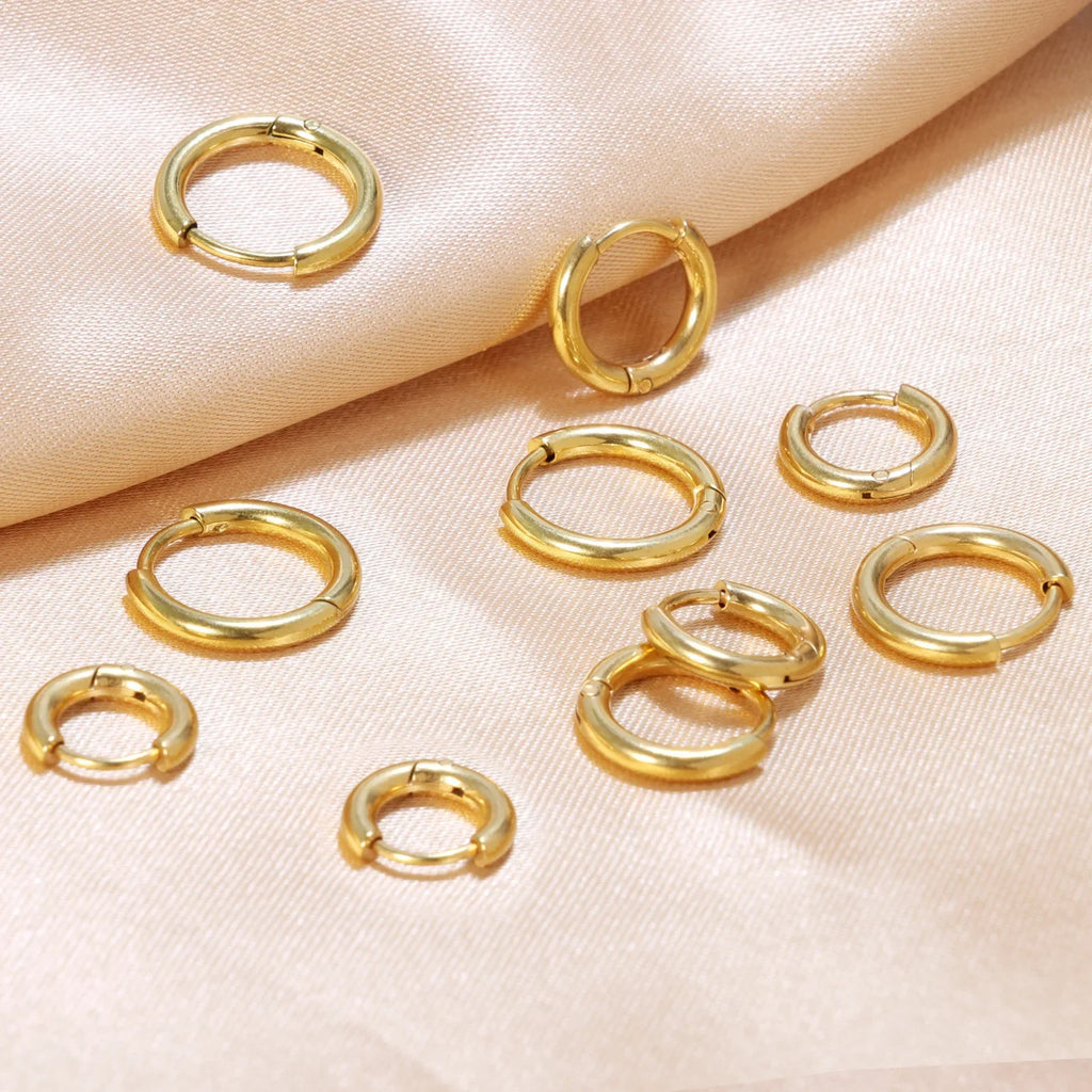 Small Hypoallergenic Hoop Earrings for Sensitive Ears | Stainless Steel Huggie Earrings