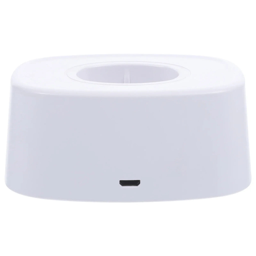 Compact Electric Mosquito Swatter Charging Base | White Storage and Pest Control