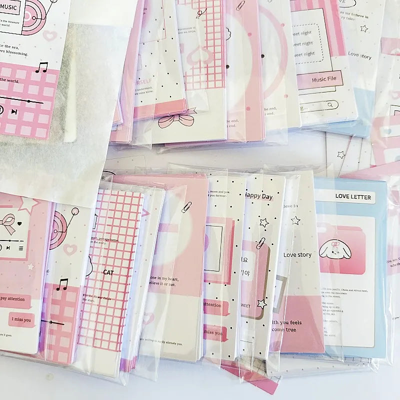 Pink White Star House Seal Stickers | 100pcs Minimalist Gift Wrapping Tape