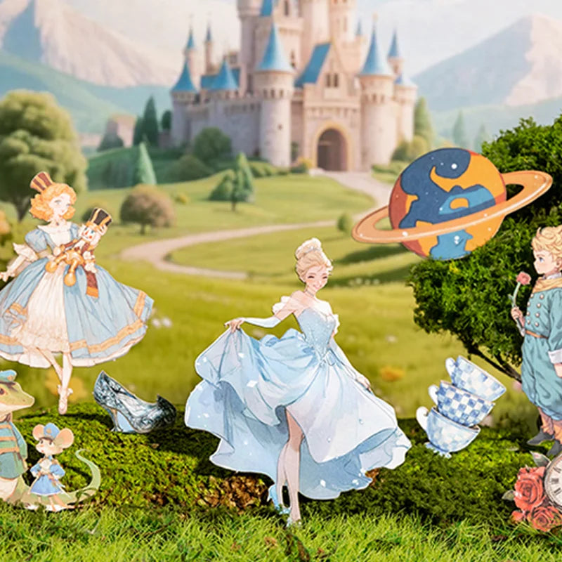 45pcs Fairytale Adventure Story Theme Hard Card Sticker Set for DIY Scrapbook | Mr Paper