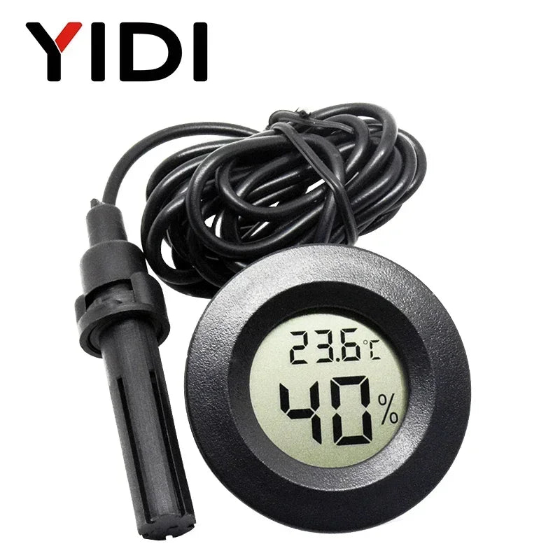 Mini LCD Digital Thermometer Hygrometer | Dual Probe Temperature Humidity Monitor