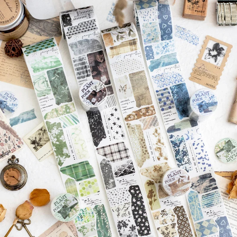 Poem of Plants Landscaping Collage Sticker Tape | 5x200cm Creative DIY Journal Decor