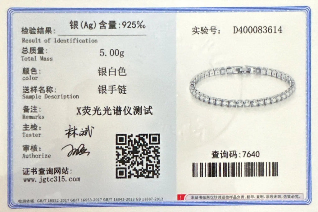 S925 Sterling Silver Tennis Bracelet with Zirconia | 4mm Fashion Wedding Jewelry