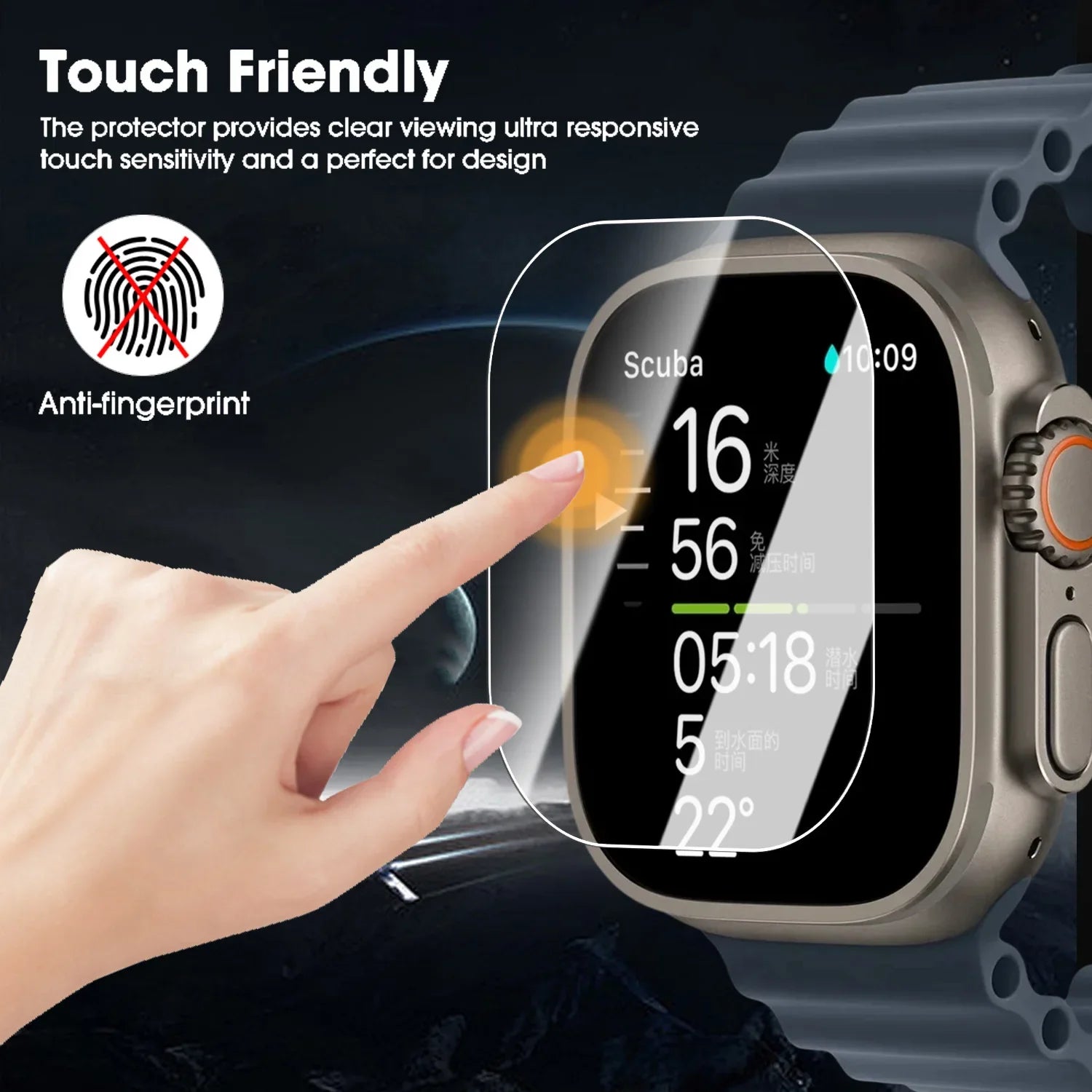 Quick Pasting Tempered Glass For Apple Watch Ultra 3/2/1 49mm Easy to Install Screen Glass Protective Film Ultra 3-2-1 49mm Film