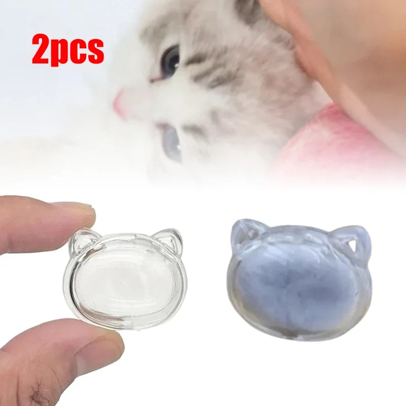 Pet Hair Keepsake Box | 2-Pack Transparent Dog Cat Fur Storage Container for DIY Memorial Decoration