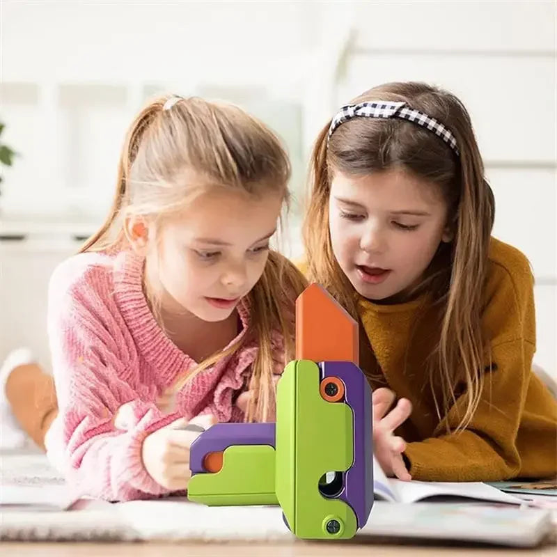 3D Printed Gravity Knife Fidget Toy | Stress Relief Sliding Toy for Kids and Adults