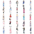 50 Unique Fashion Sticker Set | Trendy Cartoon Decals for Clothing Scrapbooking and DIY Crafts