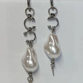 Korean Fashion Irregular Pearl Rivet Earrings | Punk Charm Aesthetic Geometric Earrings