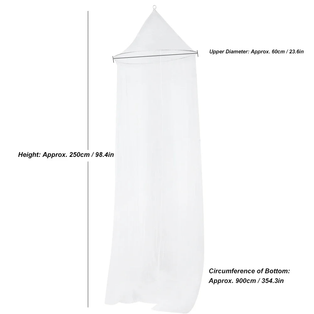 Round Dome Mesh Lace Mosquito Net Canopy | Bed Netting for Children and Girls Room Decoration