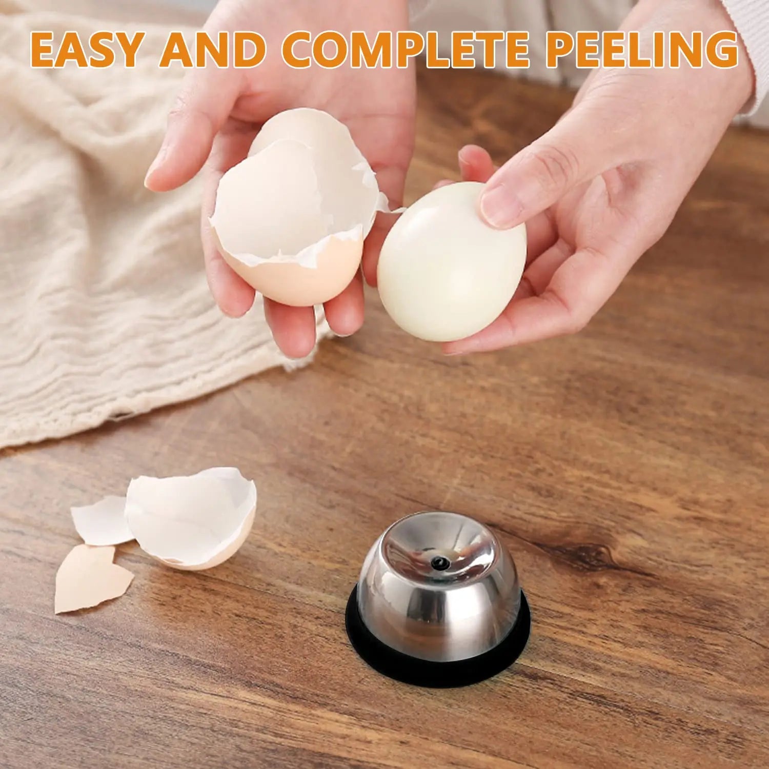 Egg Piercer with Sturdy Base | Stainless Steel Egg Hole Puncher for Perfect Hard Boiled Eggs