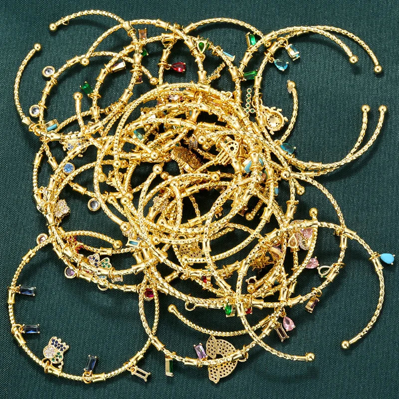 Golden Star Charm Cuff Bracelet | Trendy Fashion Jewelry for Women