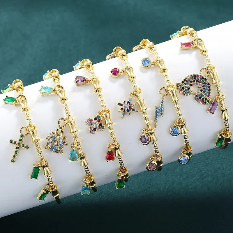 Golden Star Charm Cuff Bracelet | Trendy Fashion Jewelry for Women