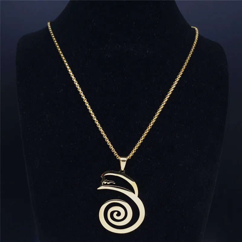 Dai Ko Myo Stainless Steel Pendant Necklace | Gold Color Master Reiki Symbol Jewelry