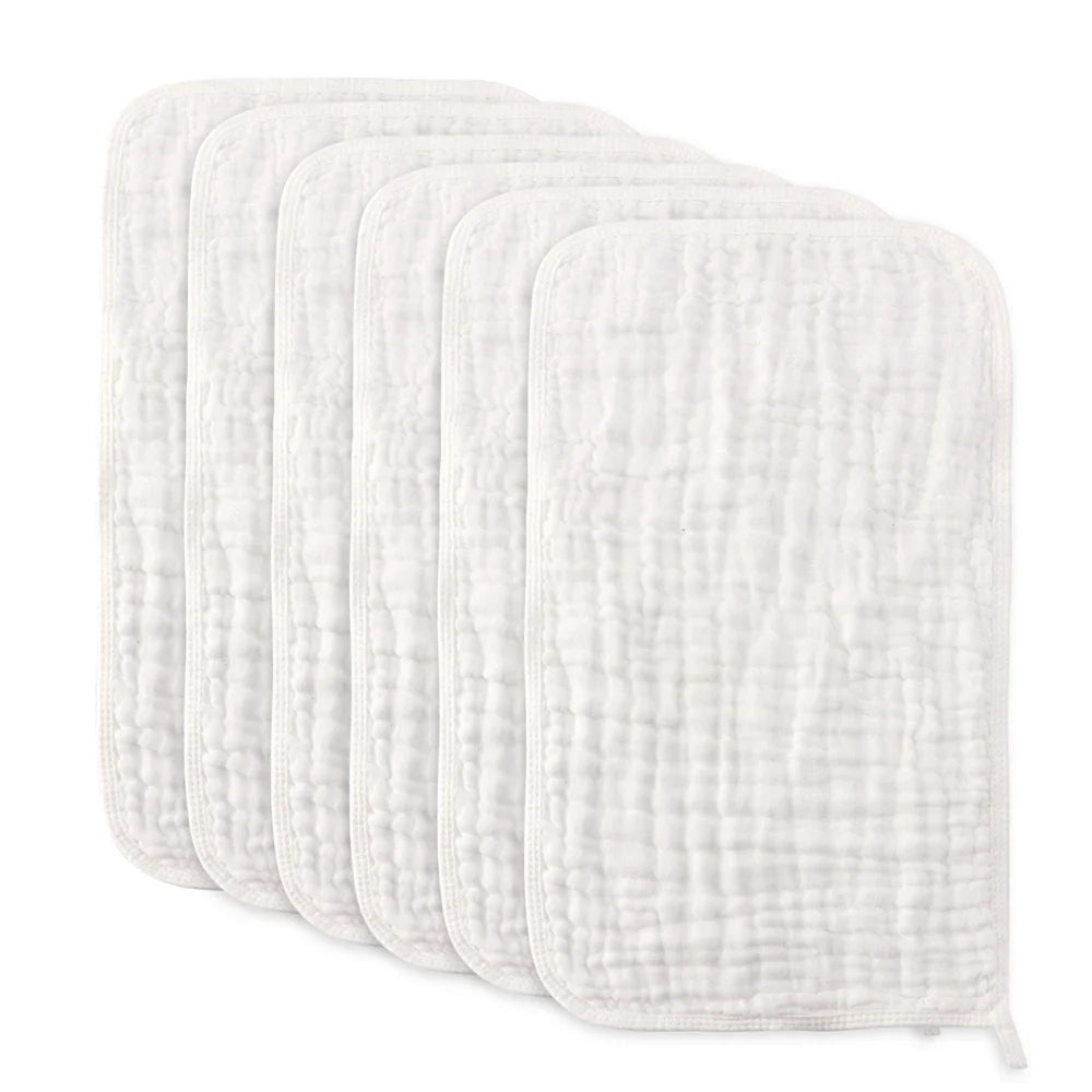 Large Muslin Burp Cloths | Extra Absorbent Baby Hand Washcloths