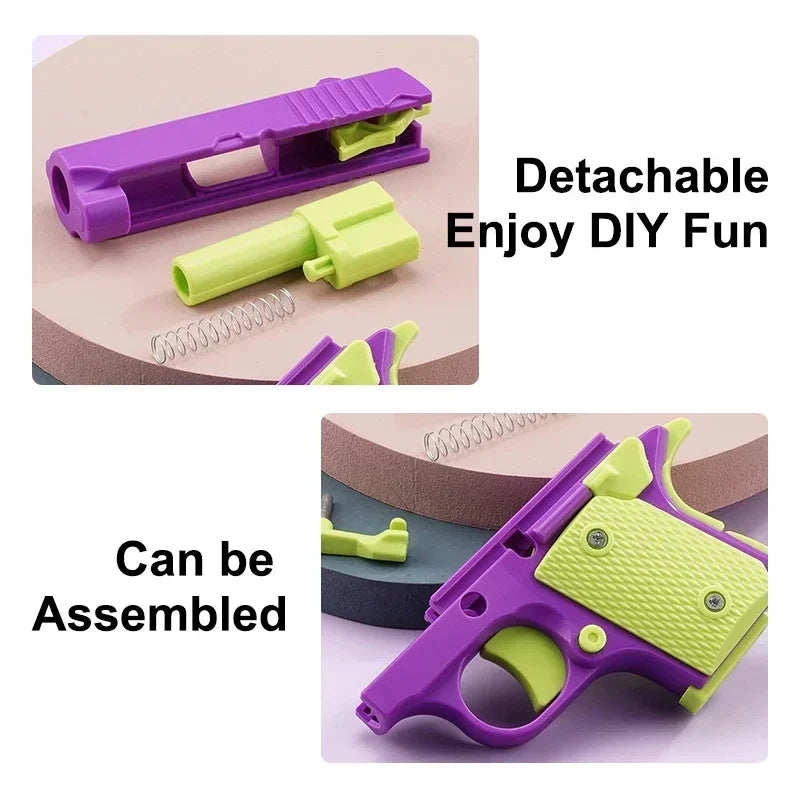 Mini 3D Gravity Printing 1911 Toy Gun | Stress Relief Fidget Toy for Kids and Adults