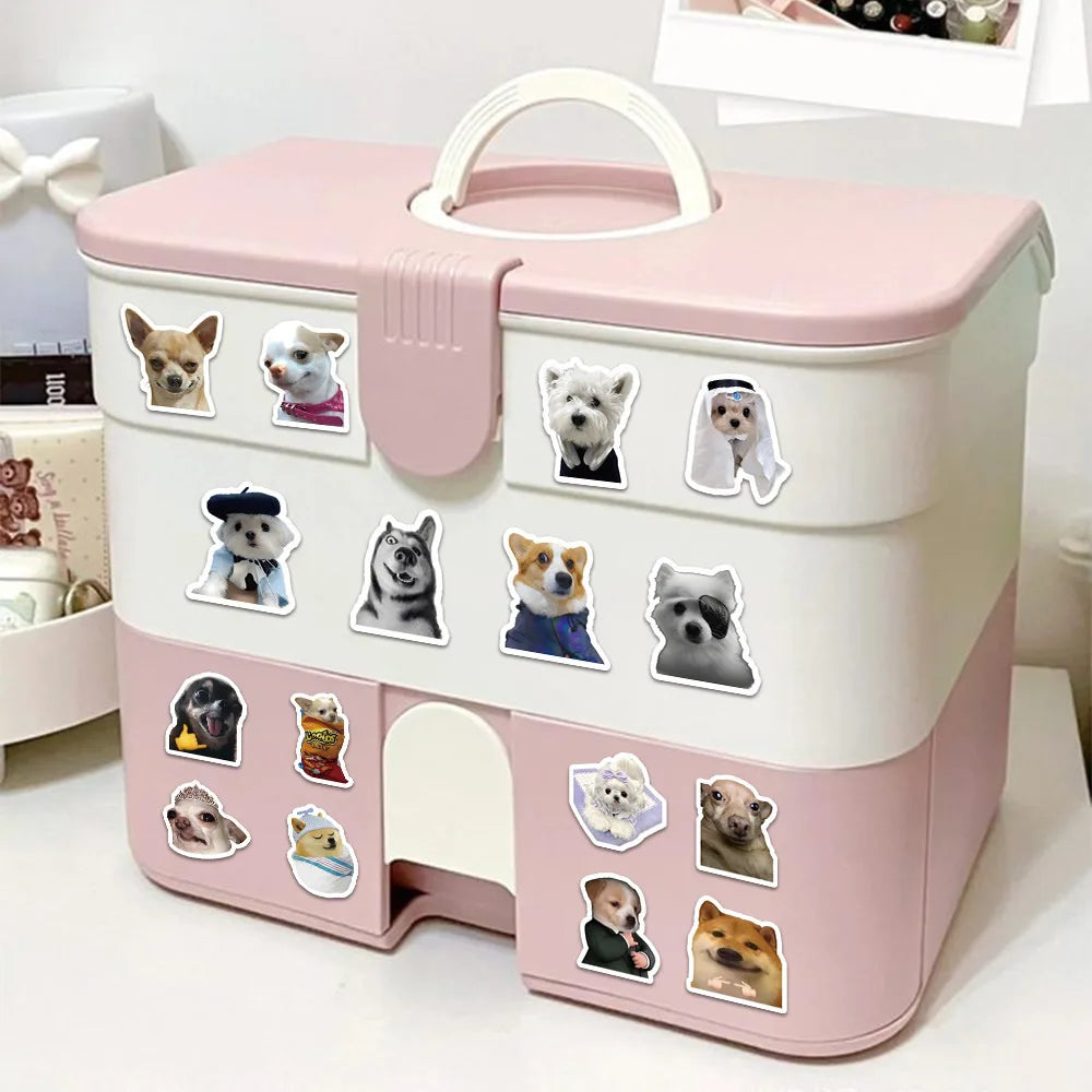 Funny Dogs Stickers | 30/60/180 Cute Decals for Laptop Guitar Bicycle and More