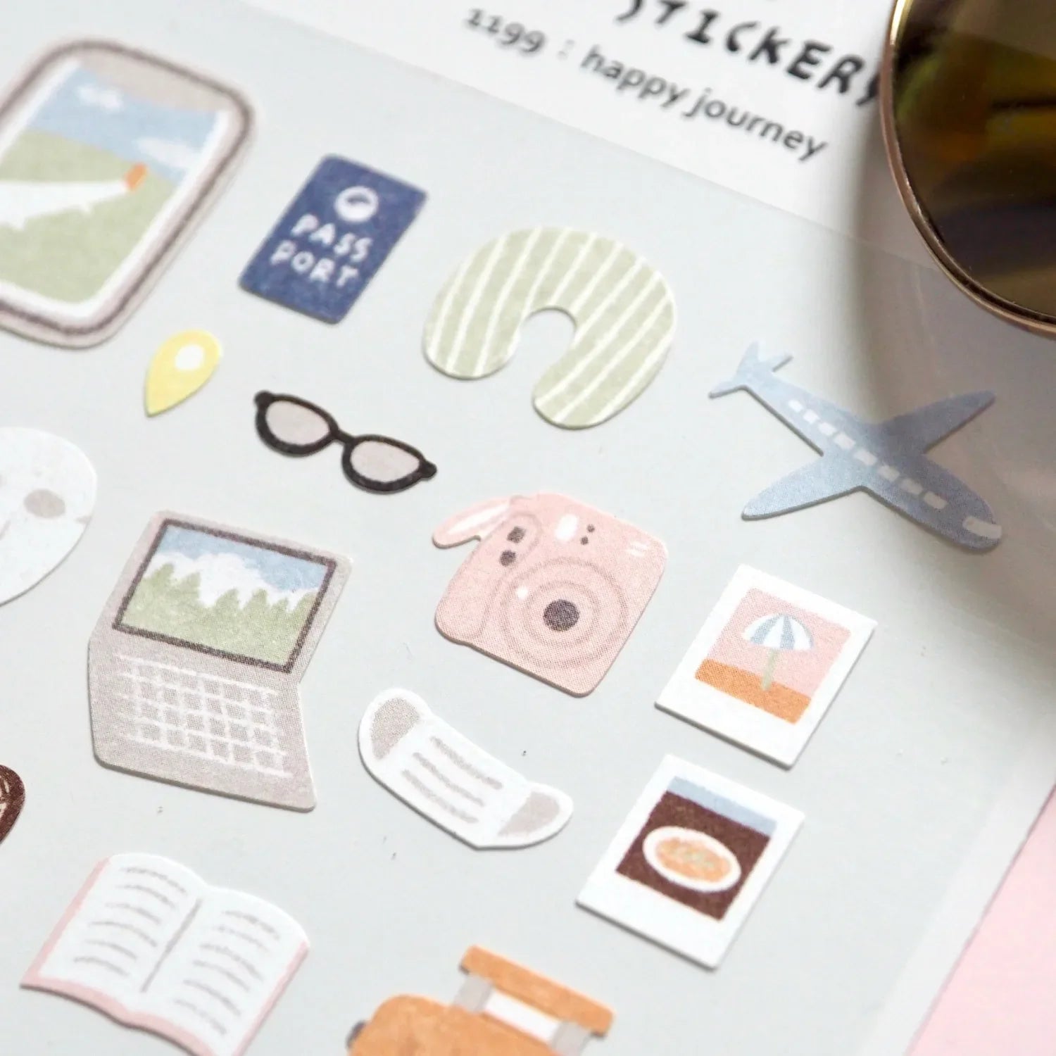 Korean Import Suatelier Happy Journey Paper Stickers | Scrapbooking DIY Journal Stationery Set