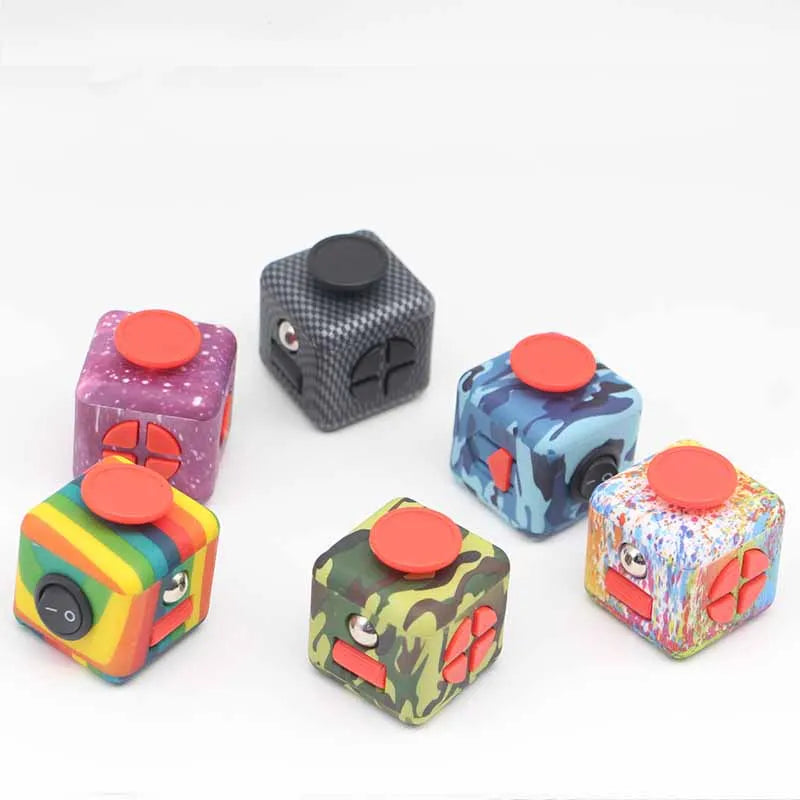 Fidget Dice Stress Relief Toy | Anxiety Relief Fingertip Decompression Cube