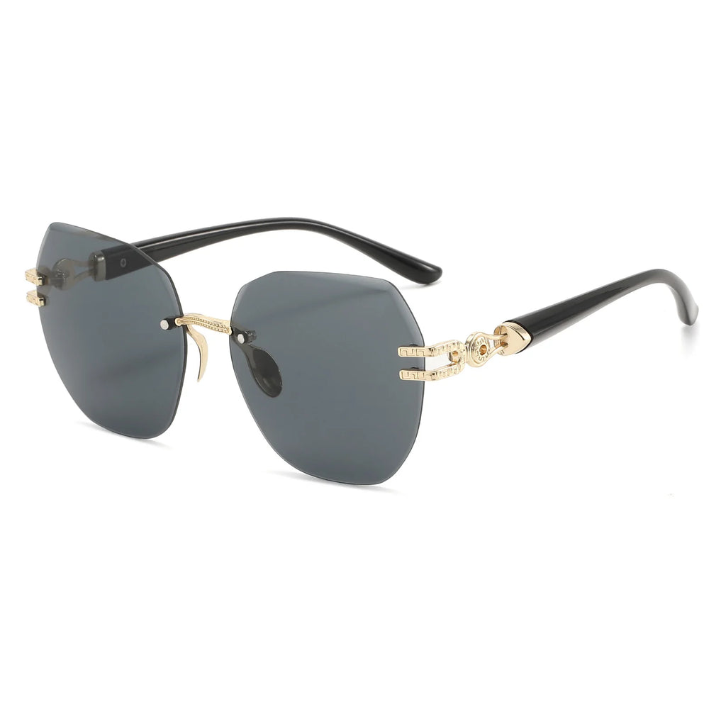 New Model Frameless Sunglasses - Best-selling Large Frame Trendy Street Photography Unframed Sunglasses