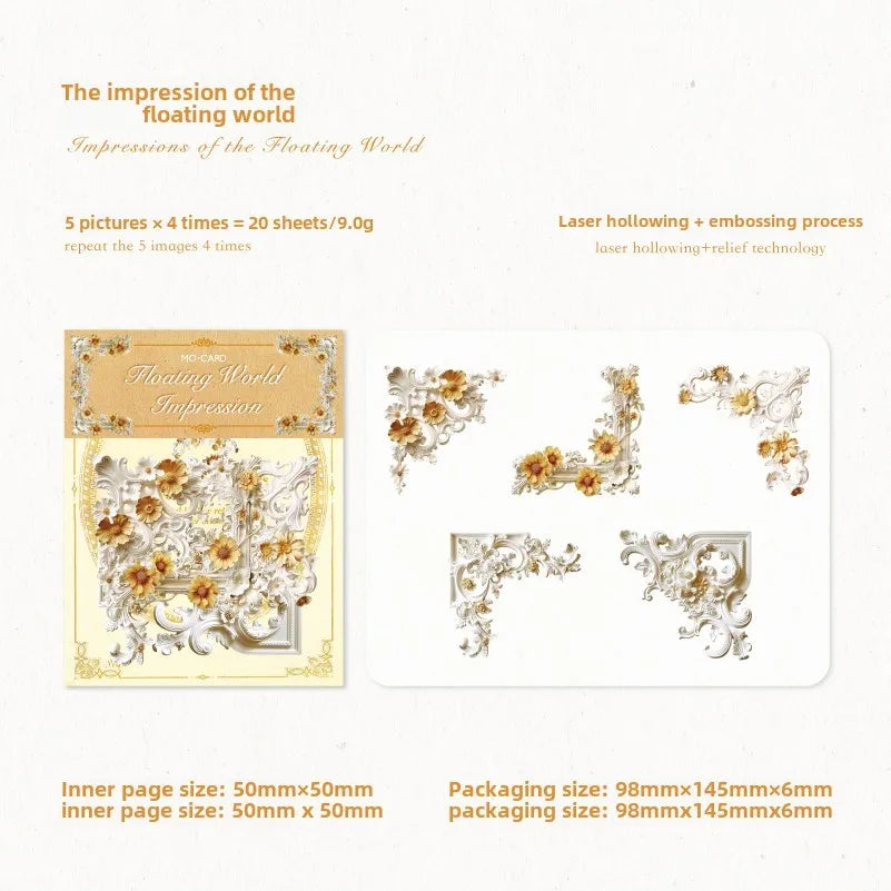 20 Pcs Decorative Paper Set | DIY Scrapbooking and Junk Journal Supplies