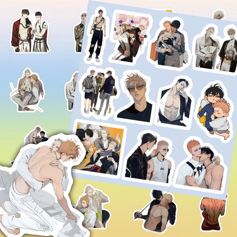 65 Pcs Manga Old Xian 19 Days Sticker Set | DIY Scrapbooking Decals for Mo Guanshan and He Tian Fans