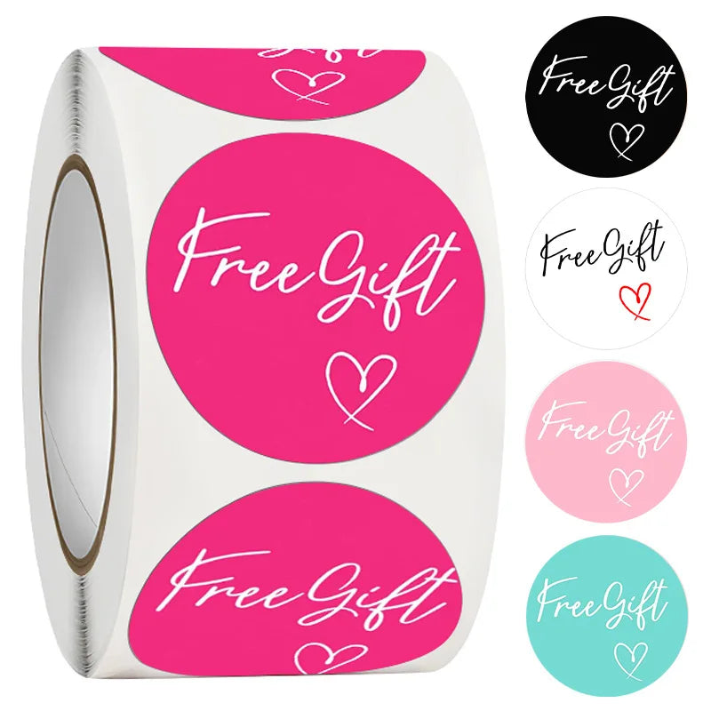 Pink Thank You Sticker Labels | 1 Inch Round Small Business Packaging Stickers