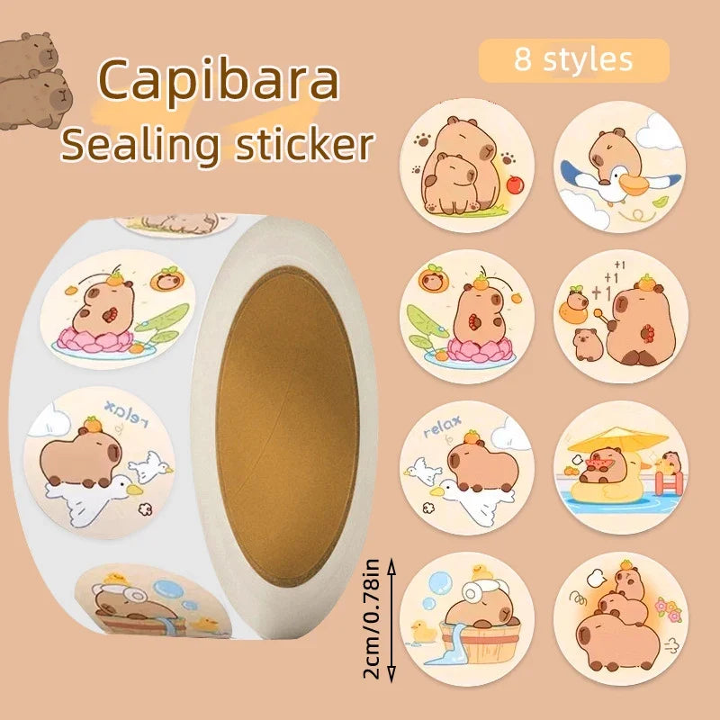 400pcs Cute Capybara Stickers | DIY Scrapbook and Reward Seal Set