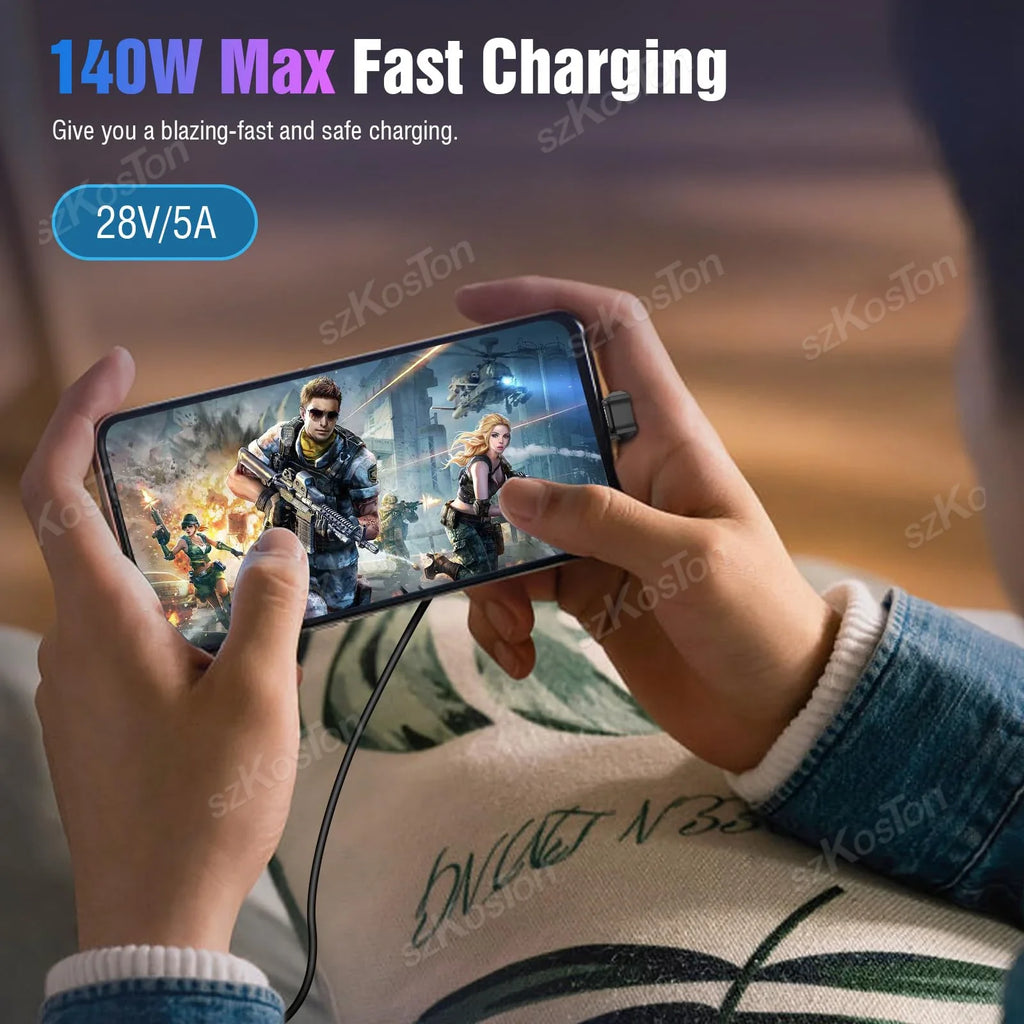 180 Degree USB C Adapter | Fast Charging and Data Extender for Handheld Gaming Consoles