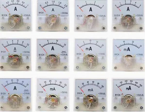 DC Analog Ammeter 91C4 | Mechanical Pointer Panel Meter