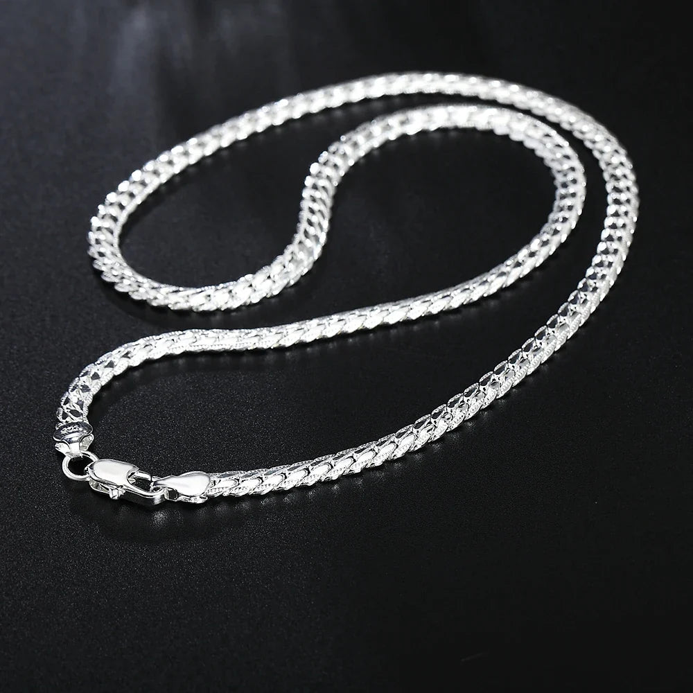 20-60cm 925 Sterling Silver Snake Chain Necklace | Unisex Fine Jewelry for Wedding and Engagement