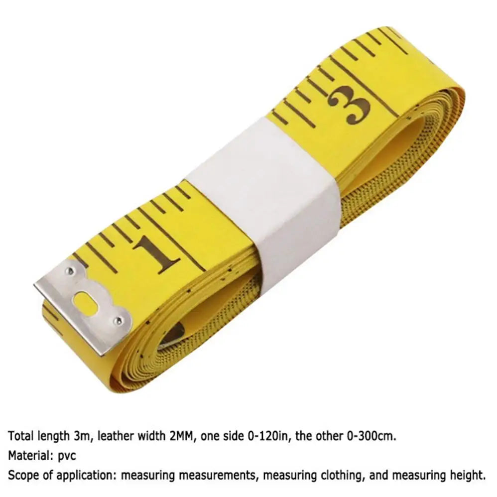 3m Tape Measure | PVC Fiber Soft Ruler for Tailoring and Height Measurement