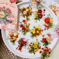 Vintage Floral PET Sticker Pack | 20 Transparent Decals for Junk Journaling