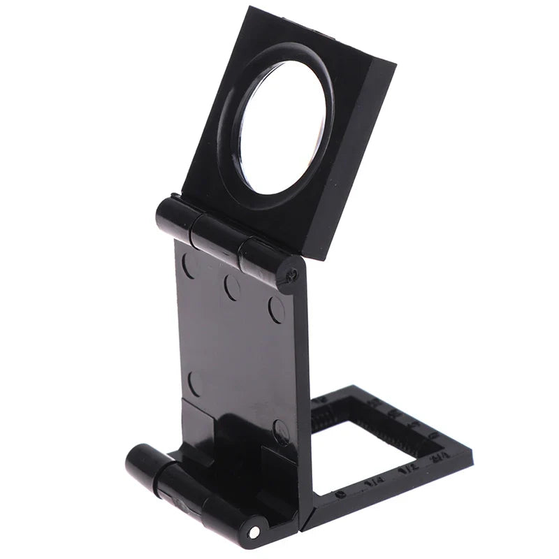 10X 28mm Folding Magnifier Stand Loupe with Scale | Textile & Jewelry Inspection Tool