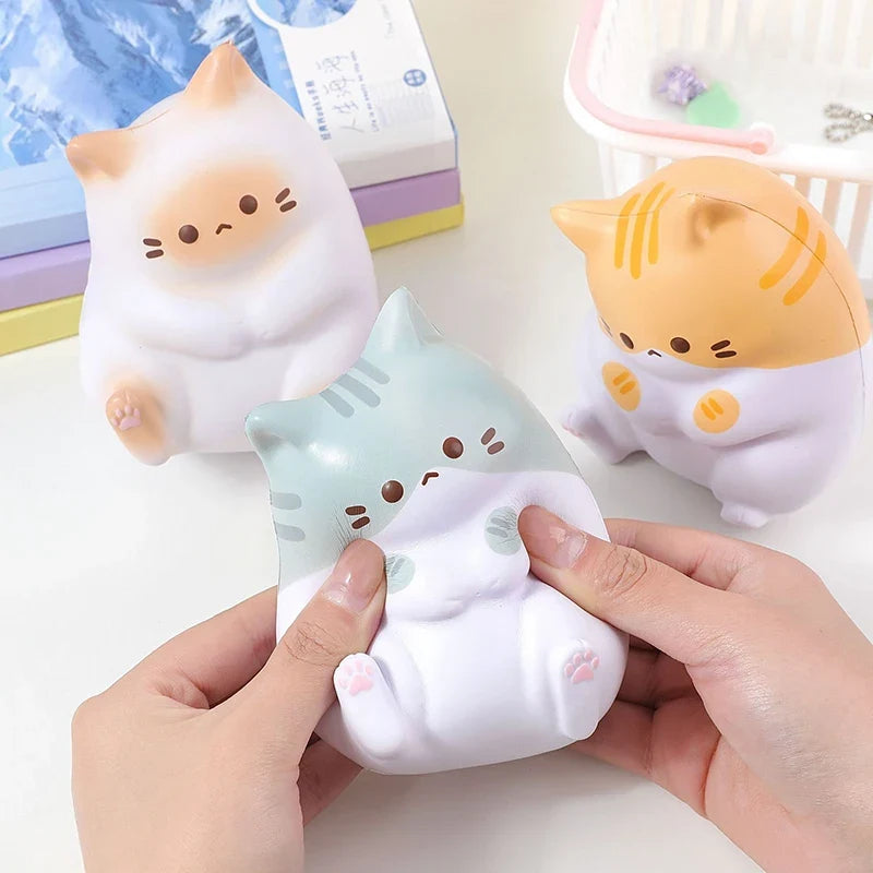 Cat Stress Relief Squishy Toy | Slow Rising PU Squeeze Antistress Ball
