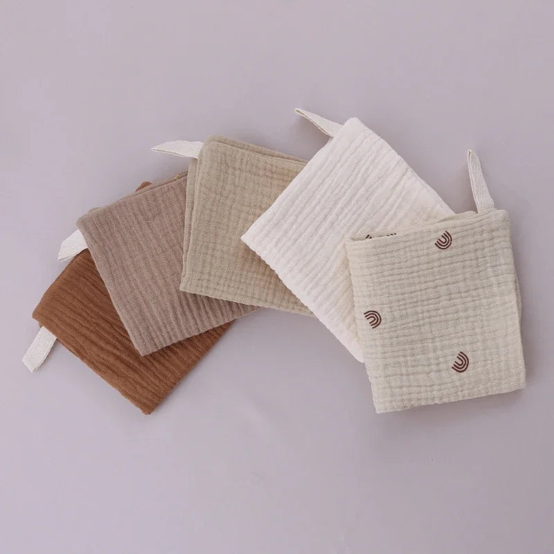 3/5 Pieces of Gauze Square Towels | Soft Cotton Baby Burp Cloths and Handkerchiefs