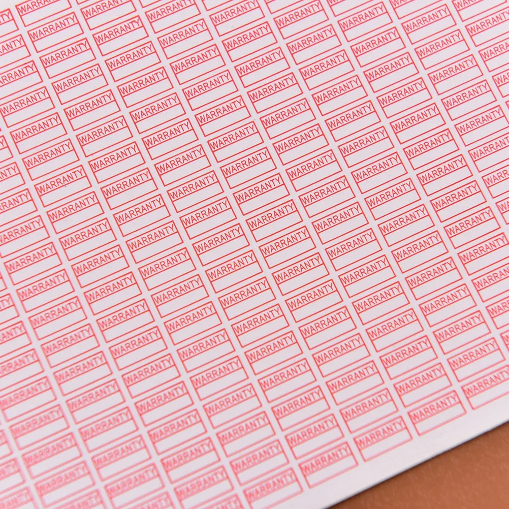 1000pcs Warranty Void If Removed Stickers | Red Security Seals