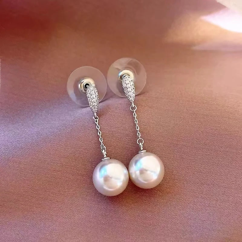 Elegant Drop Pearl Tassel Earrings | Fashion Jewelry for Women