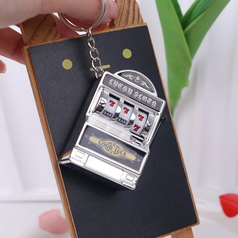 Fruit Slot Machine Keychain | Lucky Charm Bag Pendant for Adults