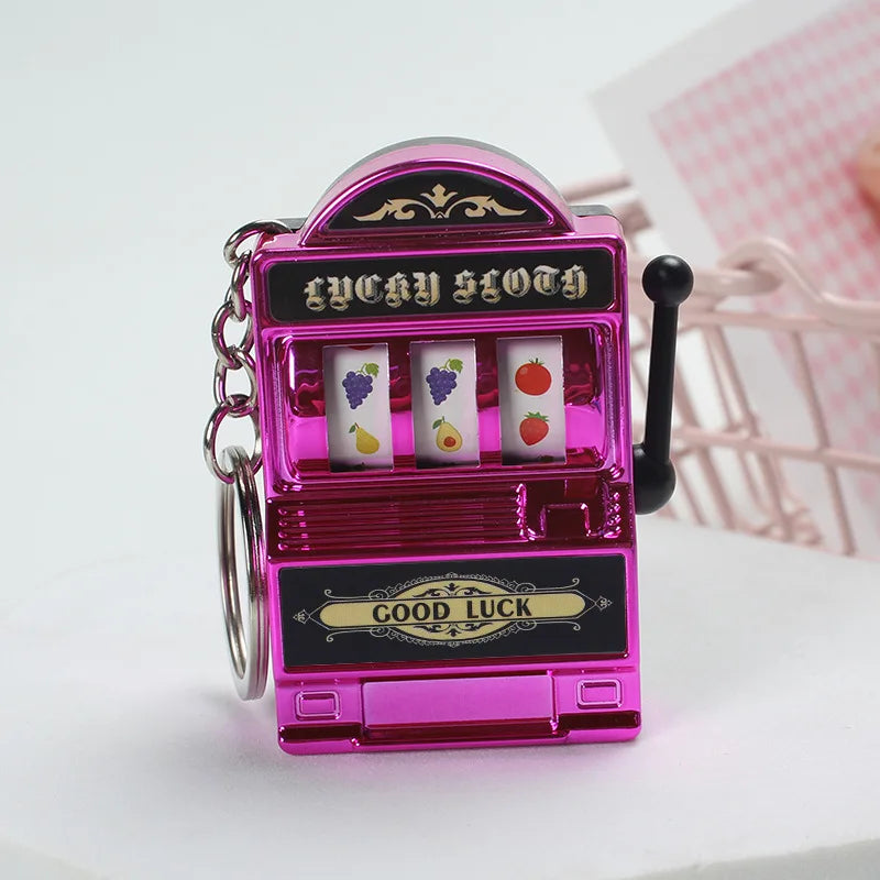Fruit Slot Machine Keychain | Lucky Charm Bag Pendant for Adults