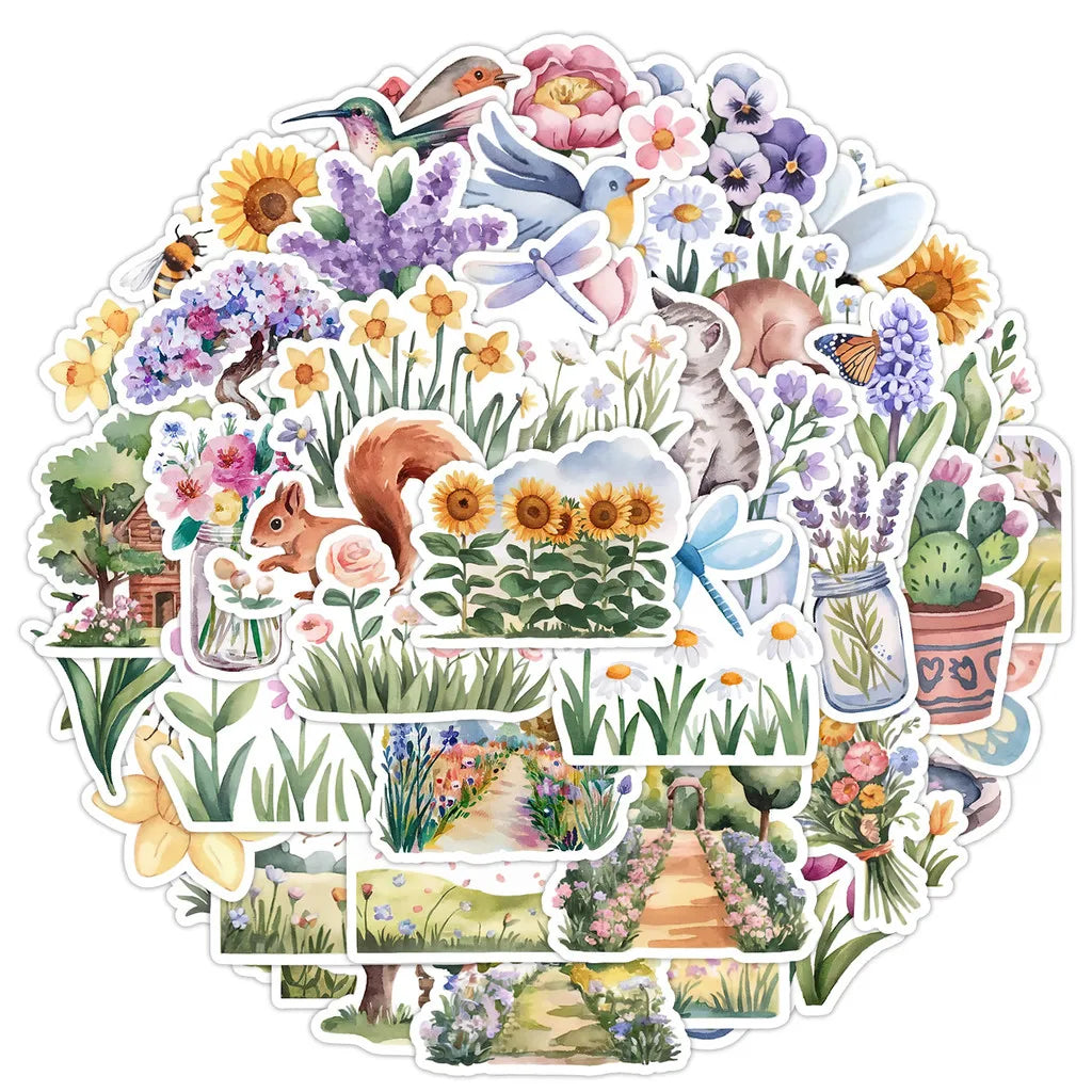 Spring Graffiti Sticker Set | Waterproof Decals for Cups, Laptops & Notebooks