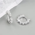 ANENJERY CZ Zircon Circle Hoop Earrings | Punk Trendy Fashion Jewelry